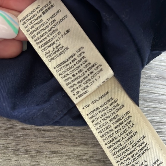 GOODTHREADS Navy Anchor Button Up Slim Style Size XXL - Picture 4 of 5